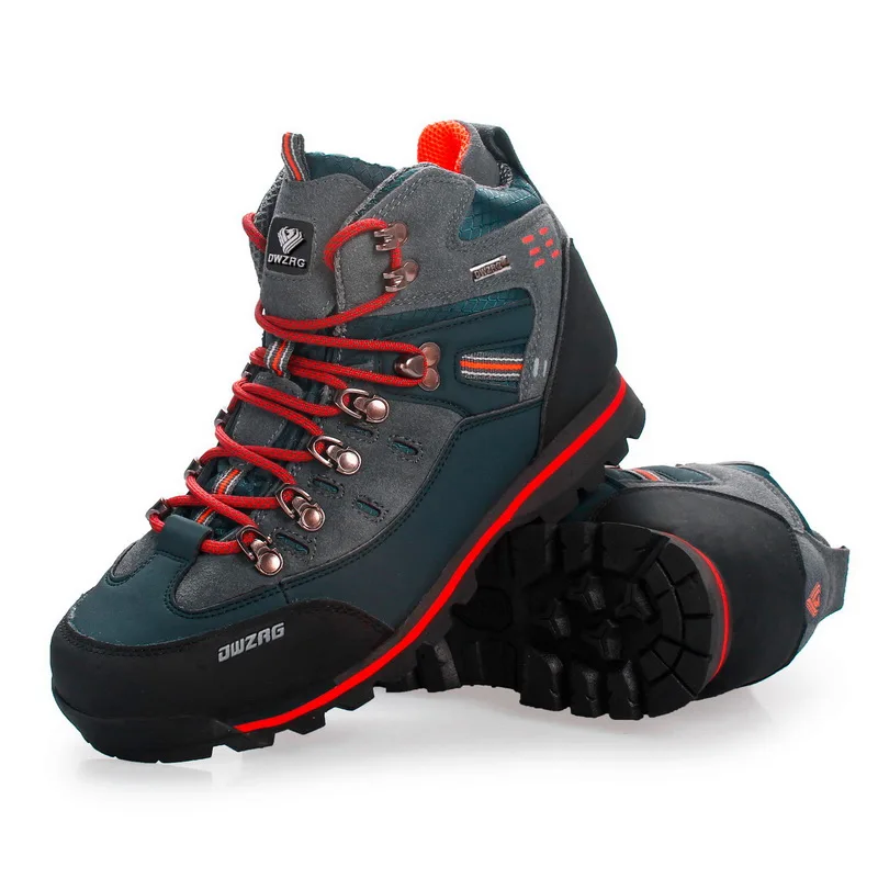 HIKEUP-zapatos altos de invierno para hombre, botas de nieve antifrío, impermeables, informales, acolchadas, cálidas, para caminar