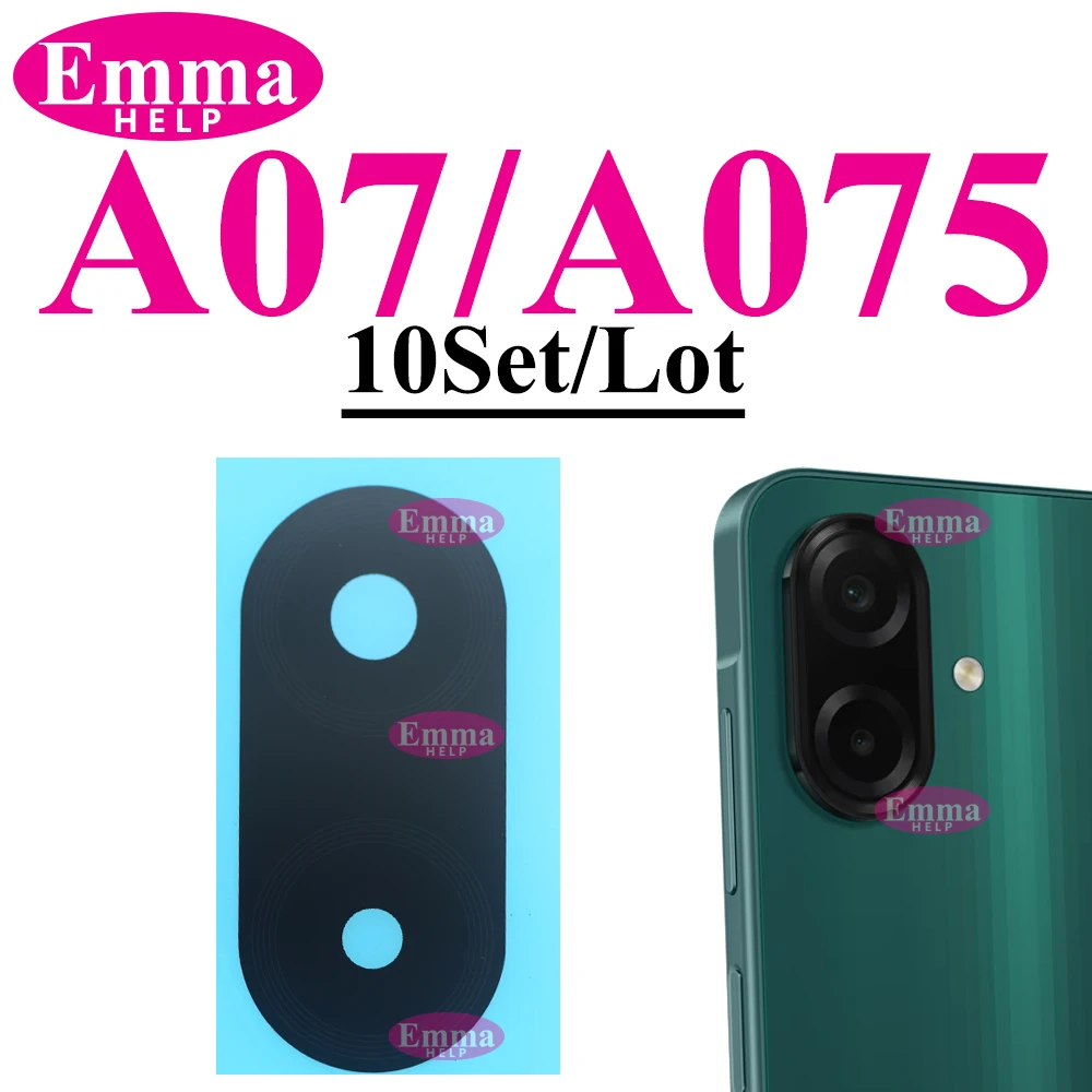 Lente de cristal de repuesto para cámara trasera Samsung A56 A07 A17 A06 A16 A26 A36 A52s A15 A55 A35 con adhesivo de pegamento para cristal de cámara