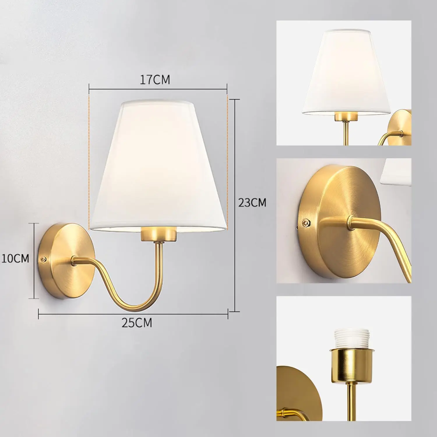 Lámparas de pared de tela modernas, lámpara de pared para cabecera Retro, luces de pared de salón, candelabro de pared Simple para Loft, accesorio de iluminación AC85-265V E27