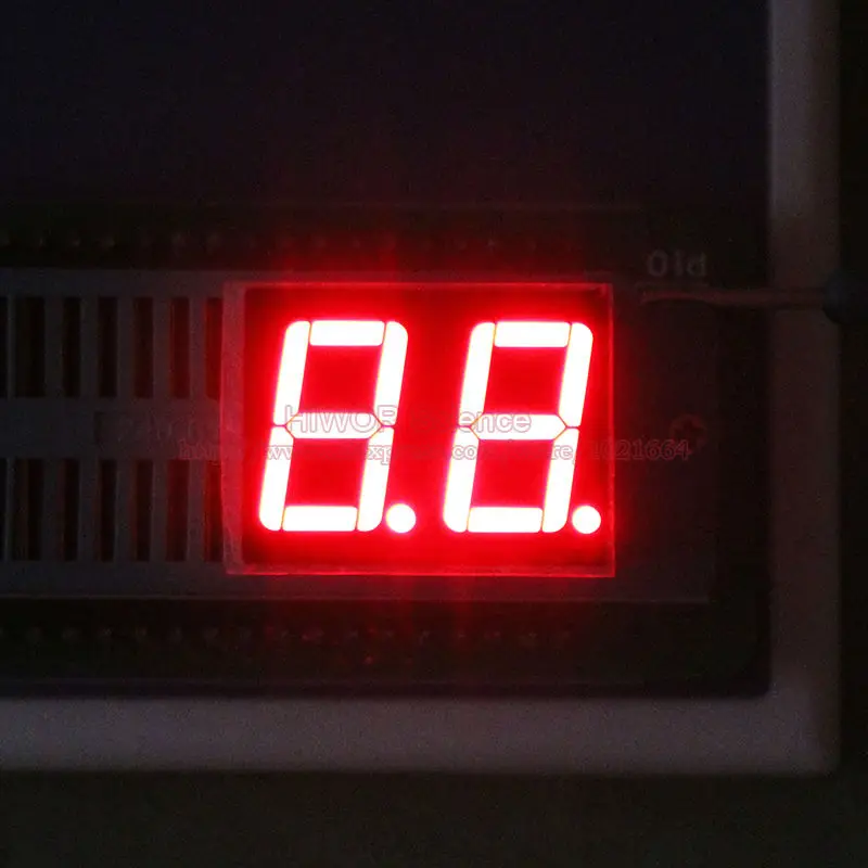 100 Uds pantalla LED 5621BR 5621AR 0,56 pulgadas 2 dígitos 7 segmentos pantalla LED roja 18 pines compartir ánodo común cátodo pantalla Digital