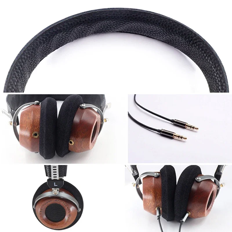 OKCSC-auriculares de madera M1 HiFi, cascos estéreo DIY, parte trasera semiabierta, controlador de 57mm, 3,5mm, desmontable, estilo Retro-Vintage