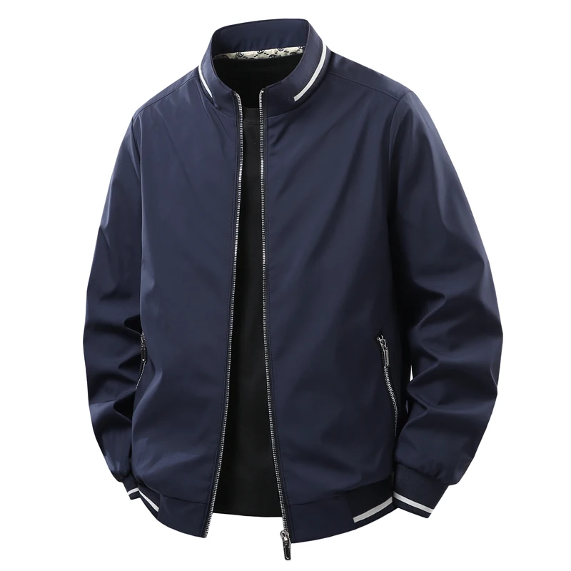 Chaqueta 8XL de talla grande para hombre, abrigos holgados informales de otoño, chaquetas formales de negocios, cortavientos de talla grande para primavera, prendas de vestir sólidas 6XL 7XL