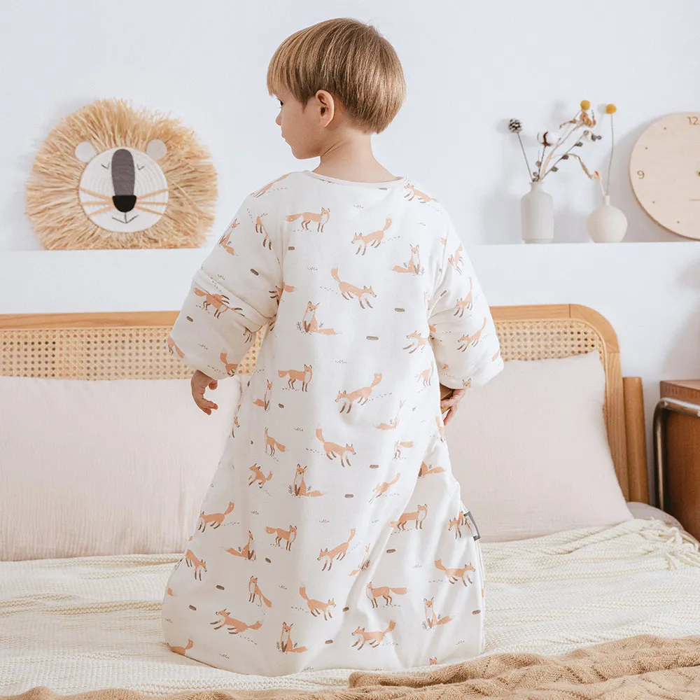 Saco de dormir para bebés de 0 a 24 meses, saco de dormir de invierno más grueso, mangas extraíbles, manta antipatadas para evitar el frío para bebés, 3,5