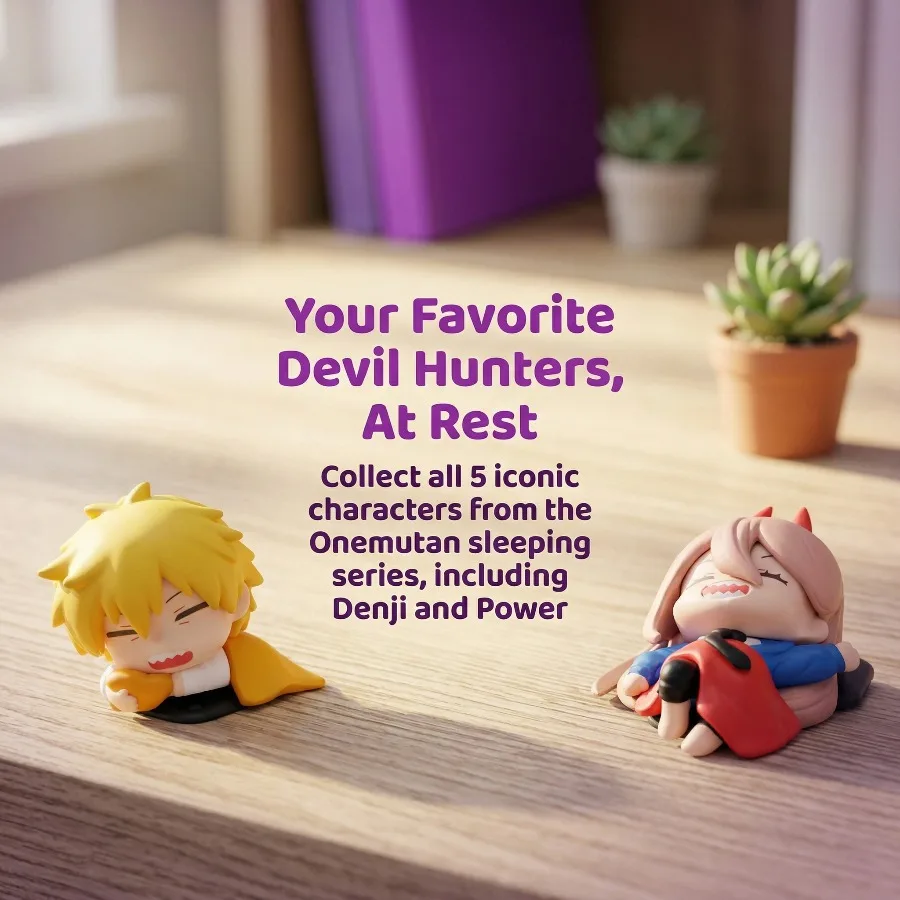 Figura de acción de Chainsaw Man: Aki, Denji y Makima durmiendo, decoración de anime, escultura, accesorios de escritorio, juguete, regalo.