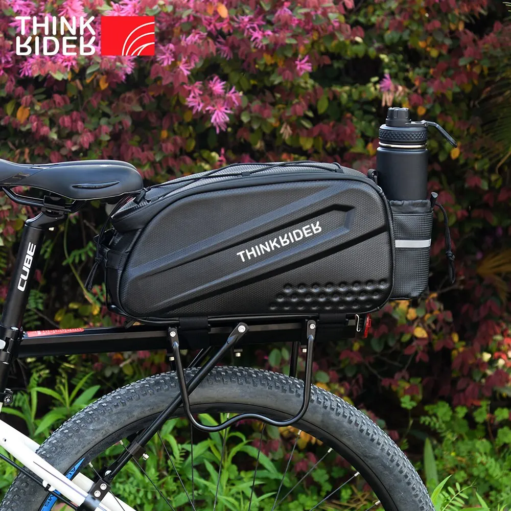ThinkRider-Bolsa de coraza para bicicleta, bolsa de gran capacidad, Material antisalpicaduras, con cubierta para lluvia, 14L