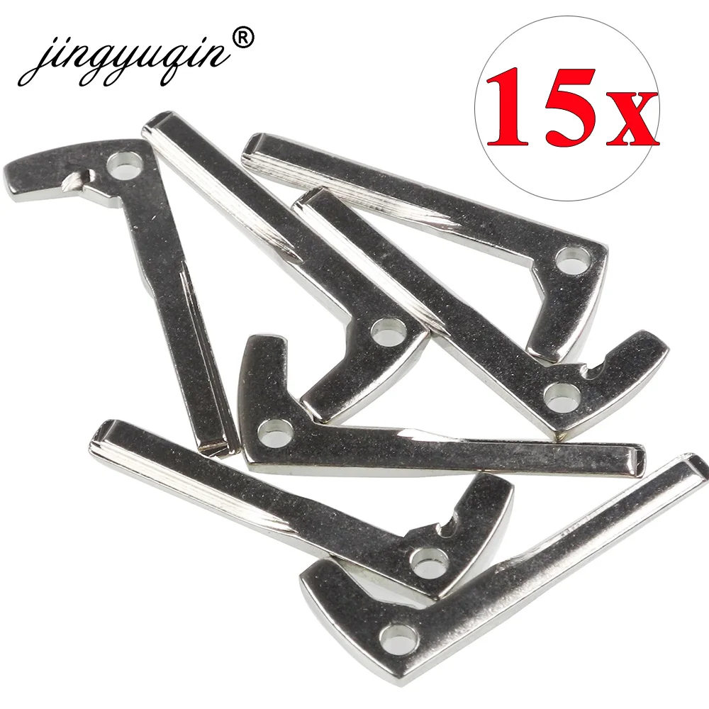 Jingyuqin 15 unids/lote llave sin cortar en blanco inserto para Mercedes Benz Chrome inteligente mando a distancia FOB para automóvil llave de repuesto