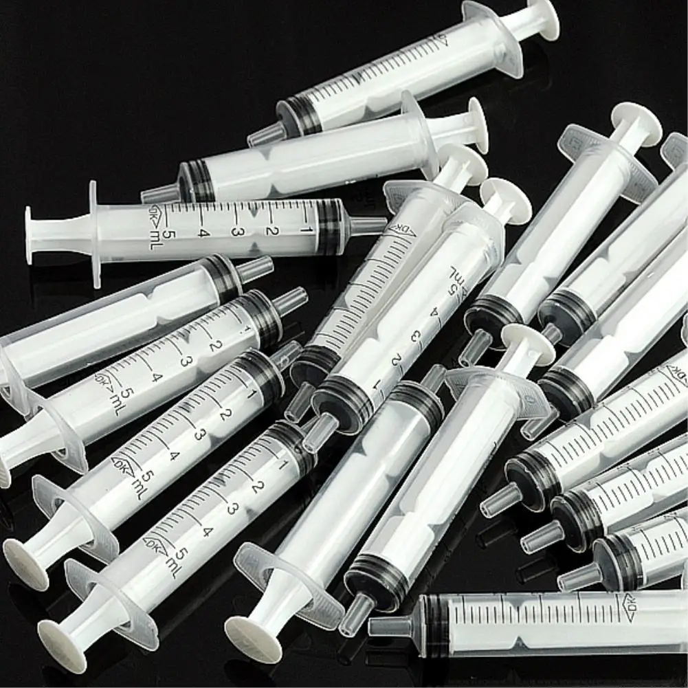 Tubo de jeringa de plástico de 5ML sin aguja con laboratorio hidropónico de plástico OPP herramienta de cocina de medición médica jeringa de muestra de nutrientes