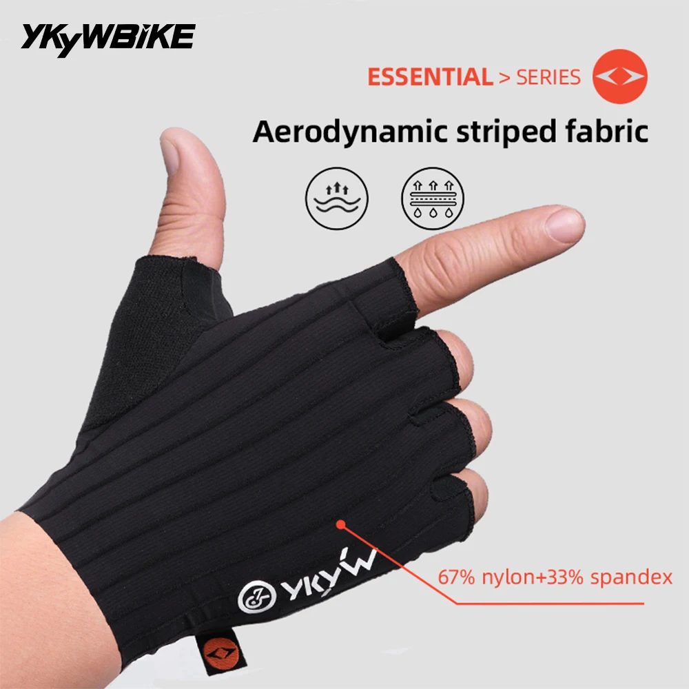 YKYWBIKE 2026 guantes de ciclismo verano interfaz italiana guantes de medio dedo absorbentes de golpes guantes de bicicleta de montaña MTB