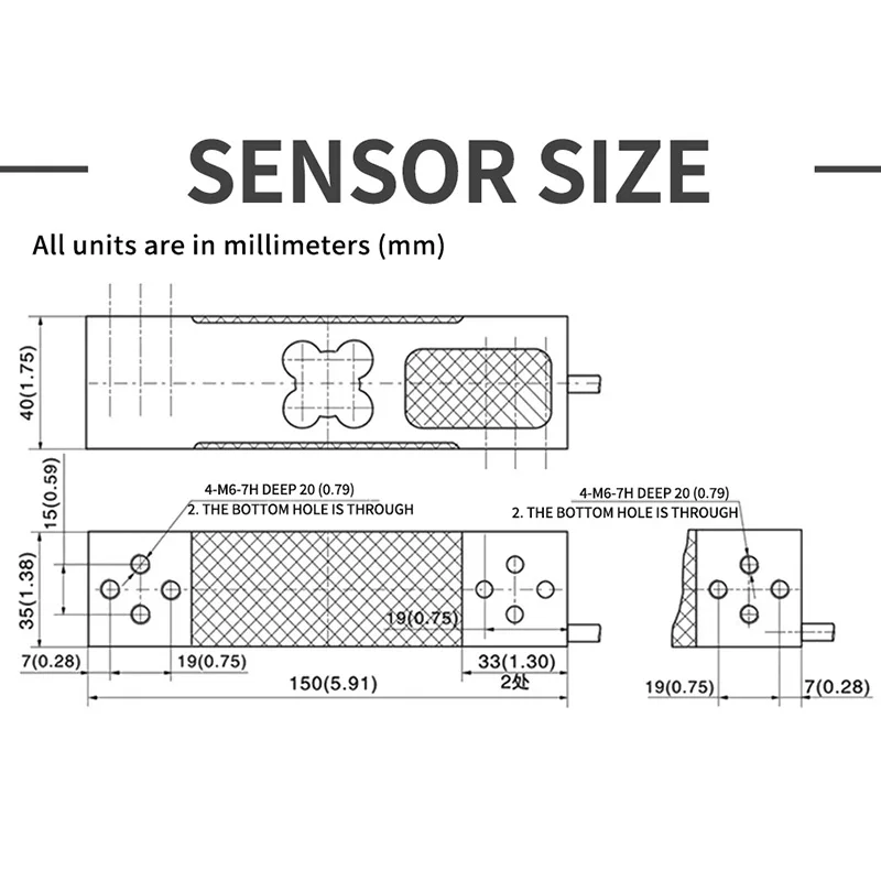 Célula de carga L6E rentable, repuesto de Sensor ZEMIC de 50-300kg para balanzas de plataforma de banco industriales y comerciales de presupuesto STCELLS