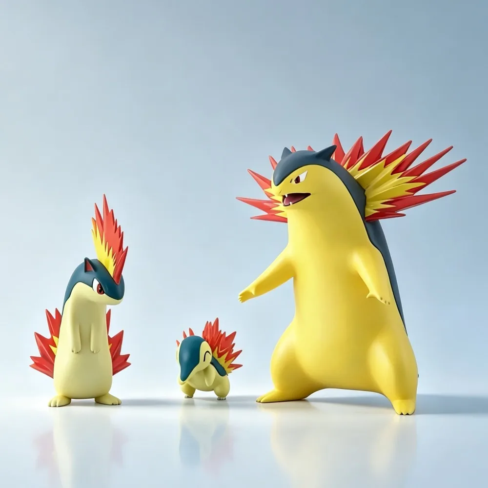 Figuras de Acción de Anime Pokémon, Typhlosion, Figuras de PVC, Estatua Coleccionable de Escritorio, Juguetes de Regalo, 2.5-9.5cm