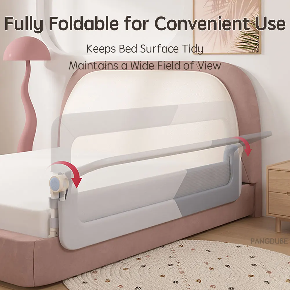 Barandilla de Seguridad para Cama de Bebé PANGDUBE, Barrera de Seguridad para Niños, Barandilla Anticaídas para Niños Pequeños, Protección Lateral
