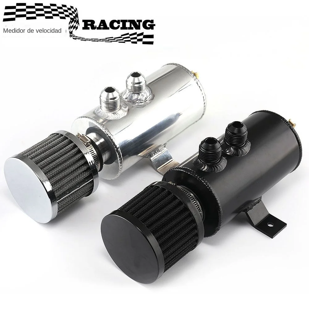 Tanque de depósito de escape de lata de captura de aceite AN10 de aluminio de 750ml con filtro de ventilación Kit deflectorado tanque de combustible OCC-1011