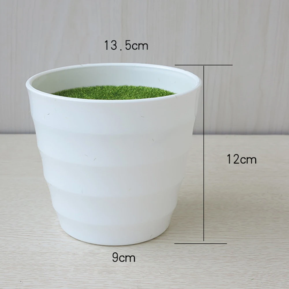 Maceta de plantas artificiales, maceta para vivero, florero de césped Artificial, planta gruesa de plástico blanco, maceta, decoración del jardín del hogar