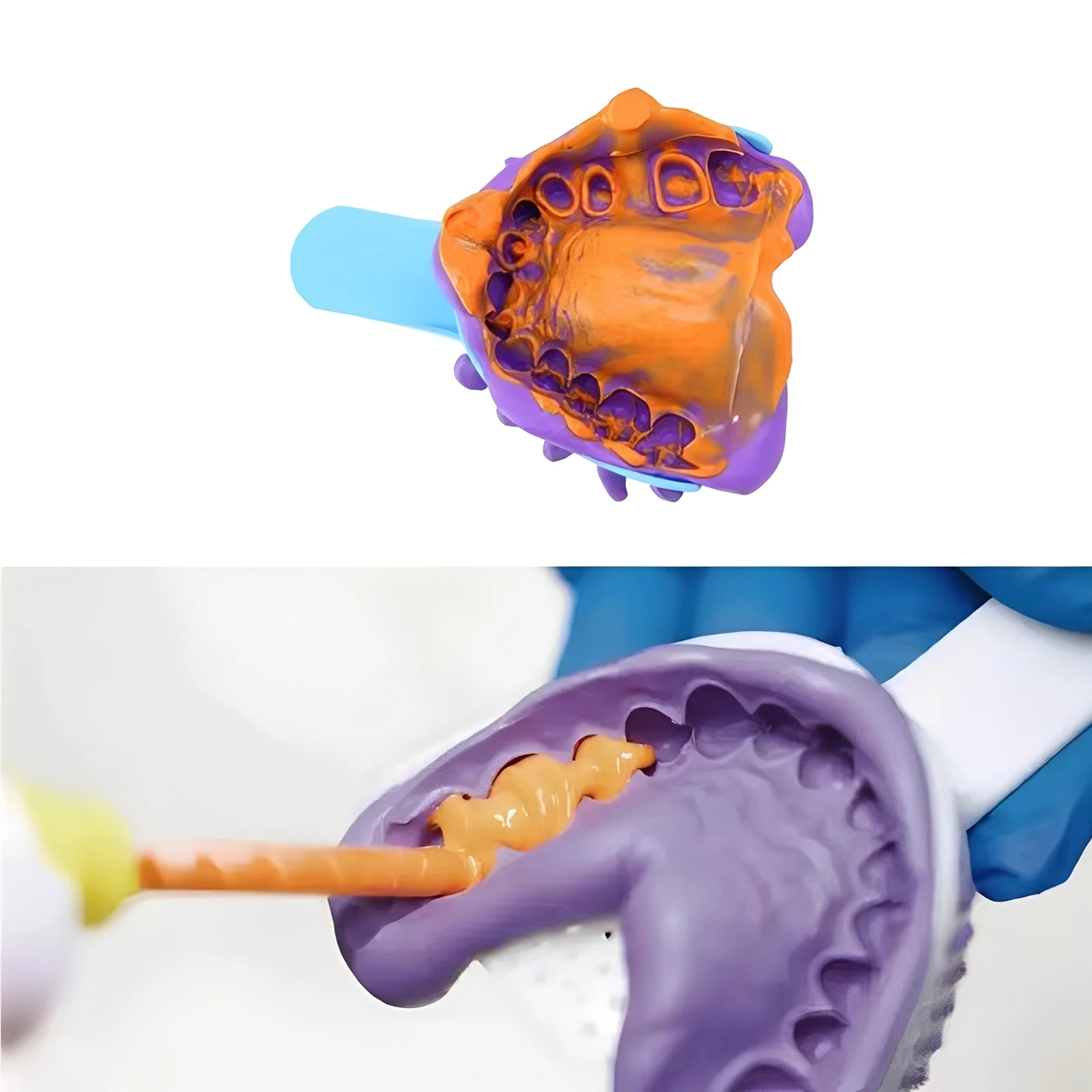 Pistola mezcladora dispensadora de silicona para impresiones dentales SANDENT, pistola de entrega de material de impresión VPS, cuerpo pesado/ligeras, rápido/regular