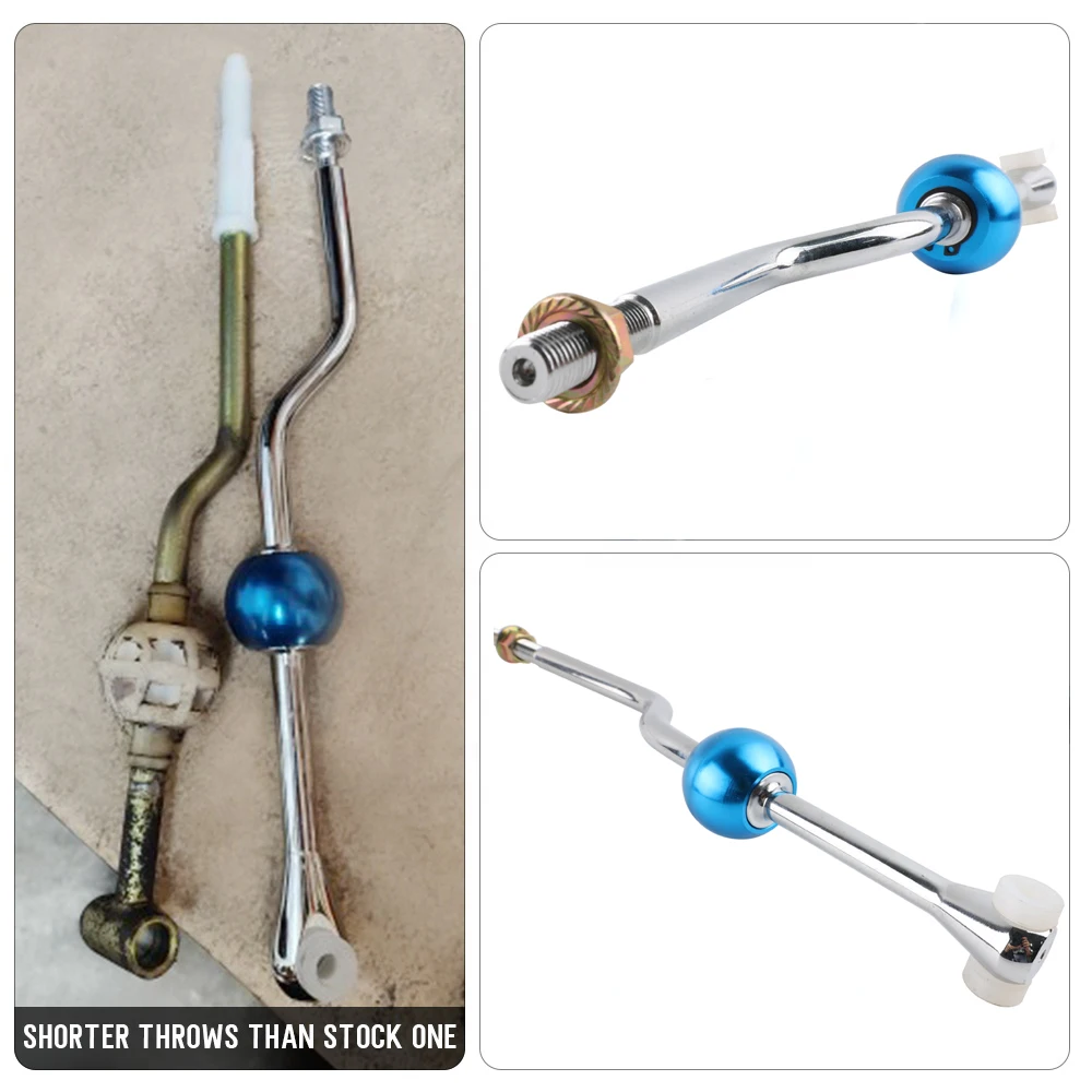 Palanca de cambios de tiro corto de aluminio M10X1.25 palanca de cambios corta para Peugeot 206 99-00