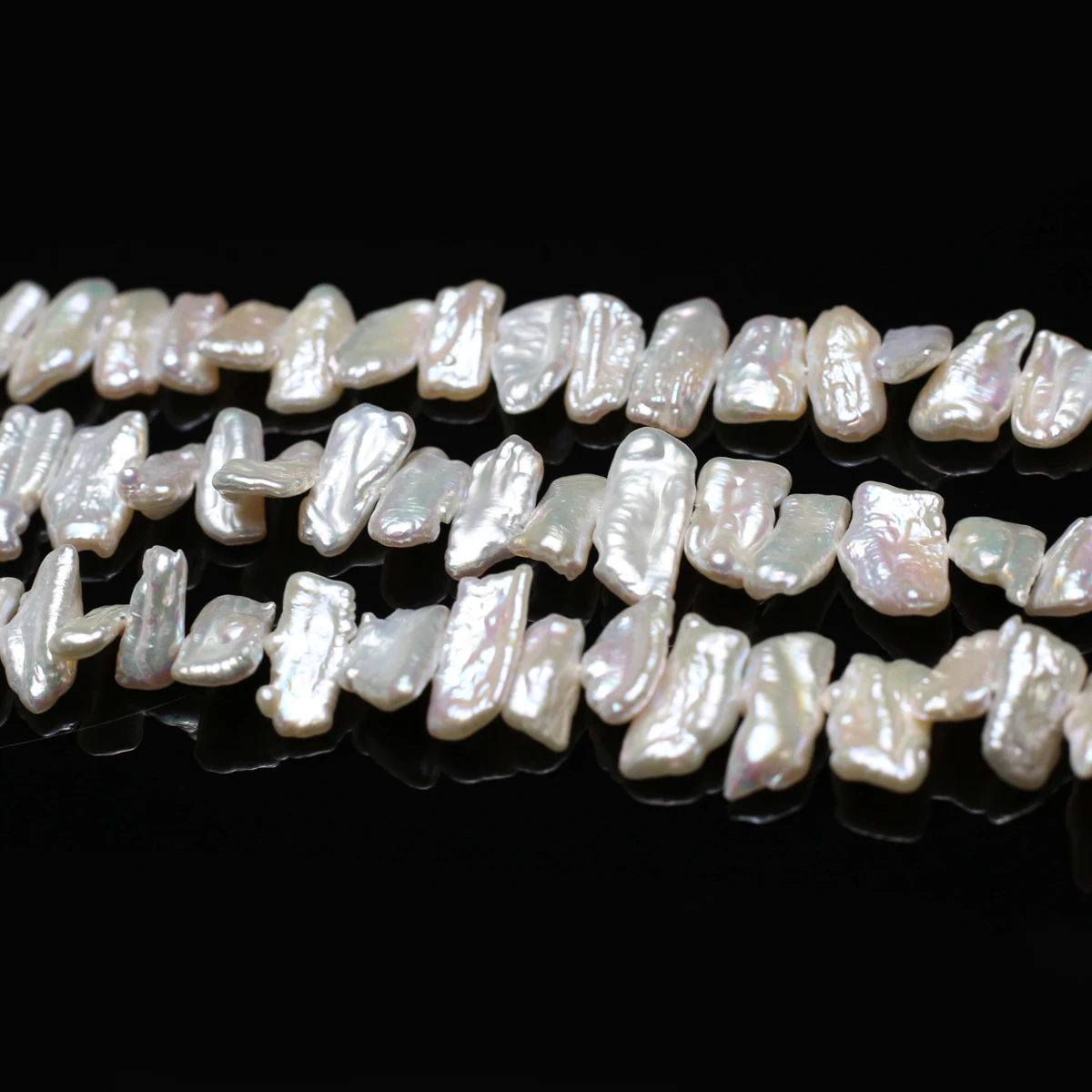 8x16mm5A impecable Natural de agua dulce barroco blanco Pipa cuentas aisladas regalo de mujer joyería hacer DIY collar pulsera Accesorios