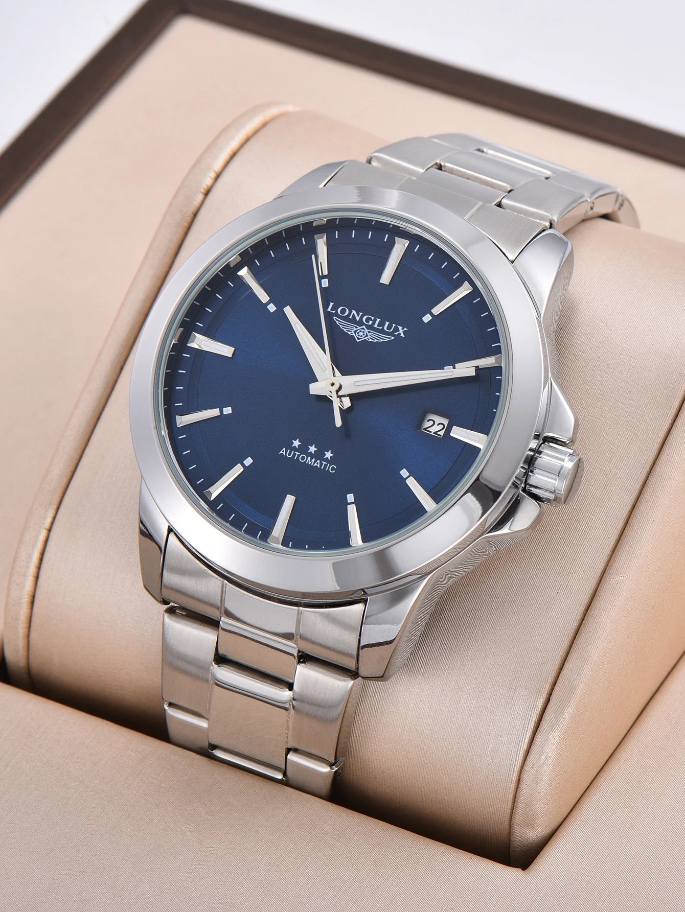 Reloj automático para hombre, con fecha, mecanismo de cuerda manual, resistente al agua, de acero inoxidable, con indicadores luminiscentes, diseño minimalista, un regalo ideal para ti.