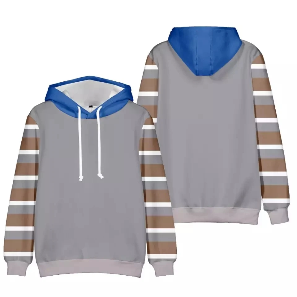 2024 moda estampado patrón de rayas jersey de los hombres Casual Simple de gran tamaño sudadera suelta diseño callejero Harajuku sudadera de los hombres