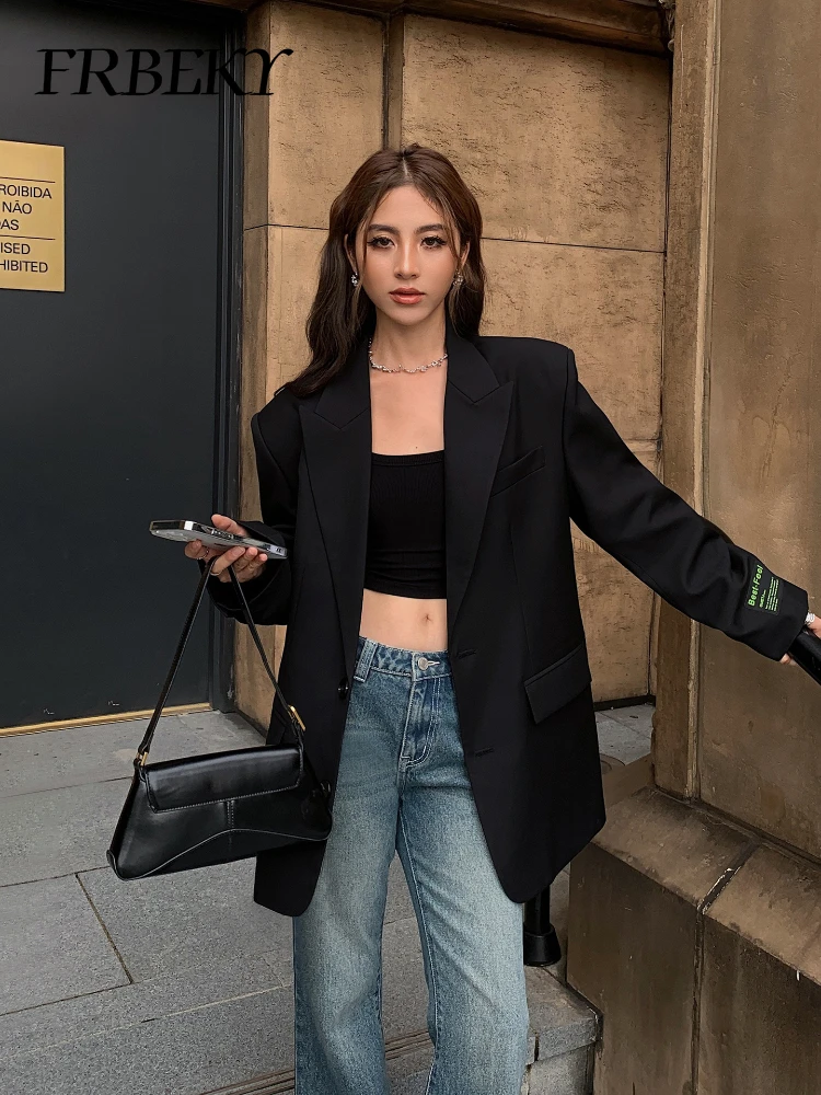 Blazer mujer otoño nuevo traje de Color sólido chaqueta moda coreana suelta Vintage traje pequeño chaqueta elegante mujer ropa de calle trajes