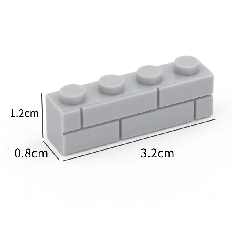 200 Uds DIY bloques de construcción figuras de pared gruesas ladrillos 1x4 puntos tamaño creativo educativo Compatible con marcas de juguetes para niños