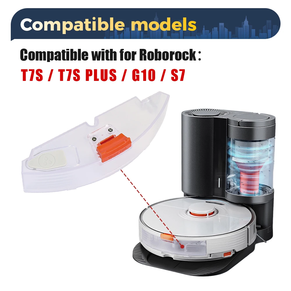 Piezas de repuesto para el tanque de agua y paños de mopa para Roborock S7 T7S T7S PLUS G10, soporte para mopa de robot aspirador, accesorios para el tanque de agua