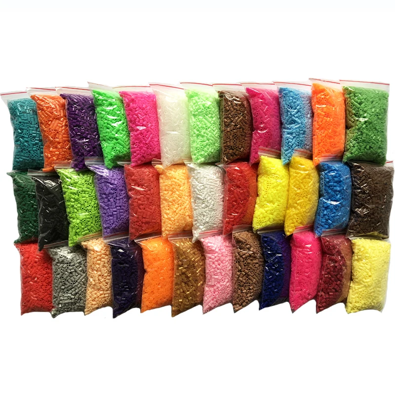 Cuentas fusibles de 5mm, 1000 Uds., 36 colores, cuentas de hierro nacaradas para niños, cuentas Hama, rompecabezas Diy, regalo hecho a mano para niños de alta calidad, juguete Perler