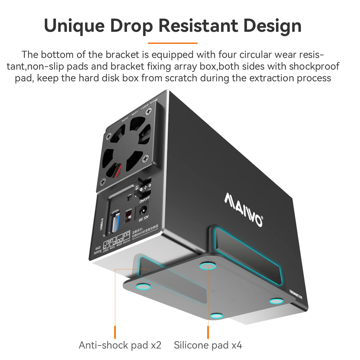 MAIWO Estación de acoplamiento HDD de 2 bahías SATA a USB 3.0 Estación de acoplamiento de disco duro para caja de disco duro de 3,5 pulgadas con caja de 4 modos RAID