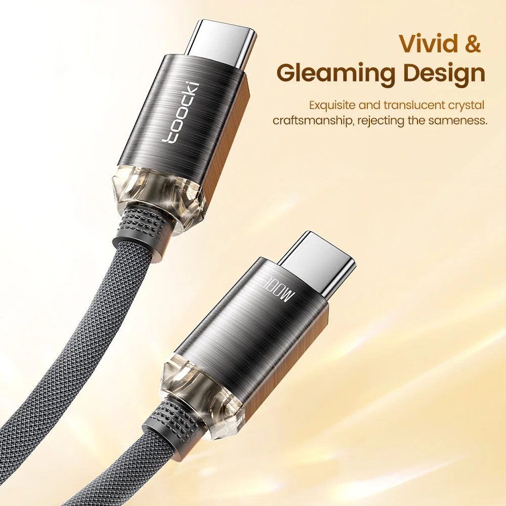 Toocki PD100W Cable de carga rápida USB C a C para iPhone 15 tipo C a tipo C cargador de teléfono para Samsung Xiaomi Hoco Cable de datos