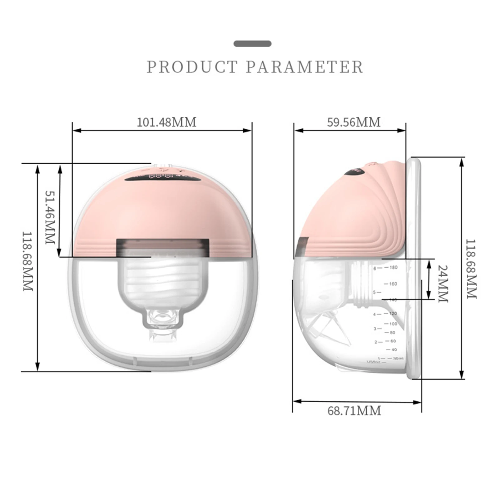 Extractor de leche portátil, manos libres, extractor de leche portátil eléctrico, recolector de leche para amamantar sin BPA