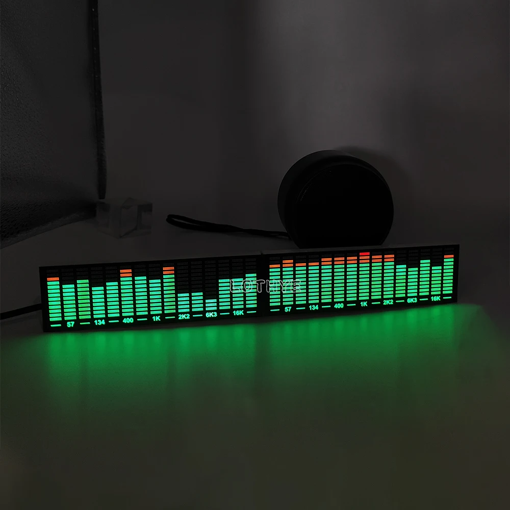 Multimodo LED Audio estéreo música espectro ritmo Control de voz placa amplificadora indicador de nivel VU medidor pastilla analizador coche
