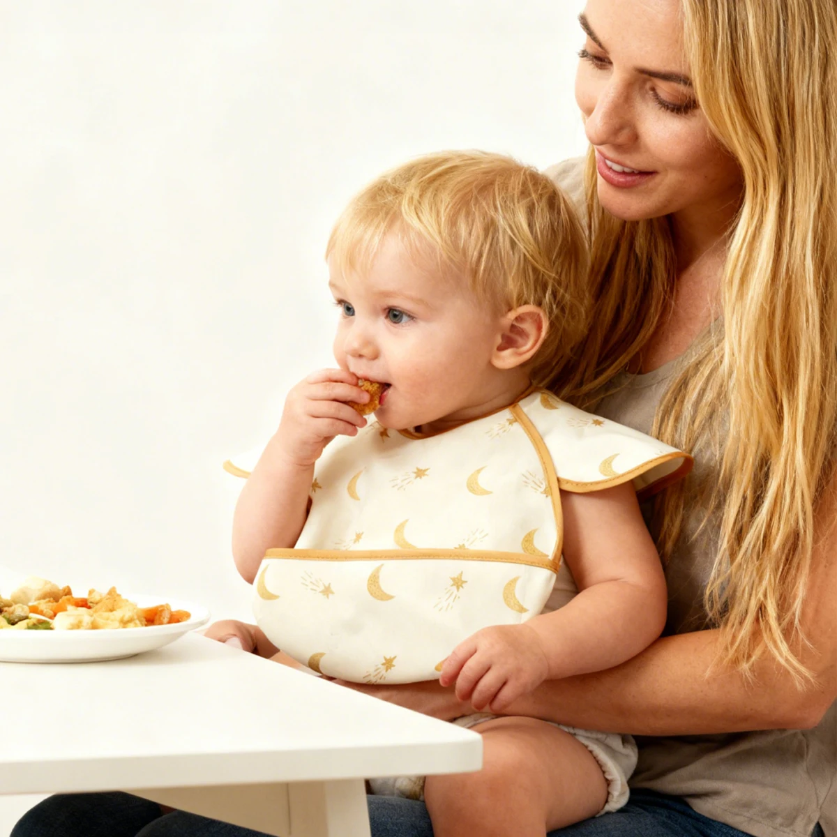 Elinfant nuevo patrón de moda impermeable bolsillo almuerzo Baberos de alimentación Baberos de bebé reutilizables lindo niños delantal de bebé niños paños para eructar
