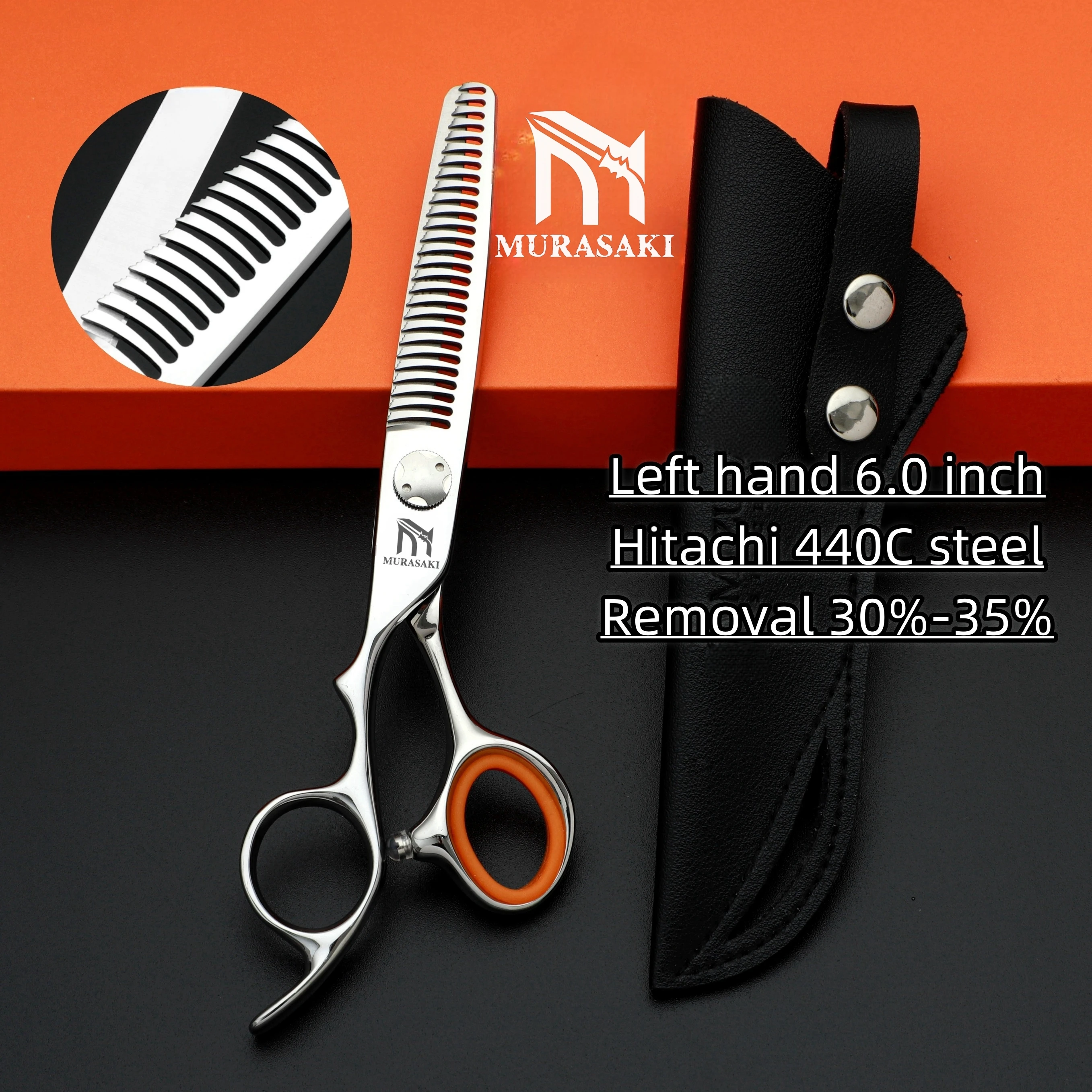 Tijeras de peluquería profesionales para zurdos, juego de tijeras de peluquería de 6-6,5-6,8 pulgadas, accesorios de peluquería de acero Hitachi 440C