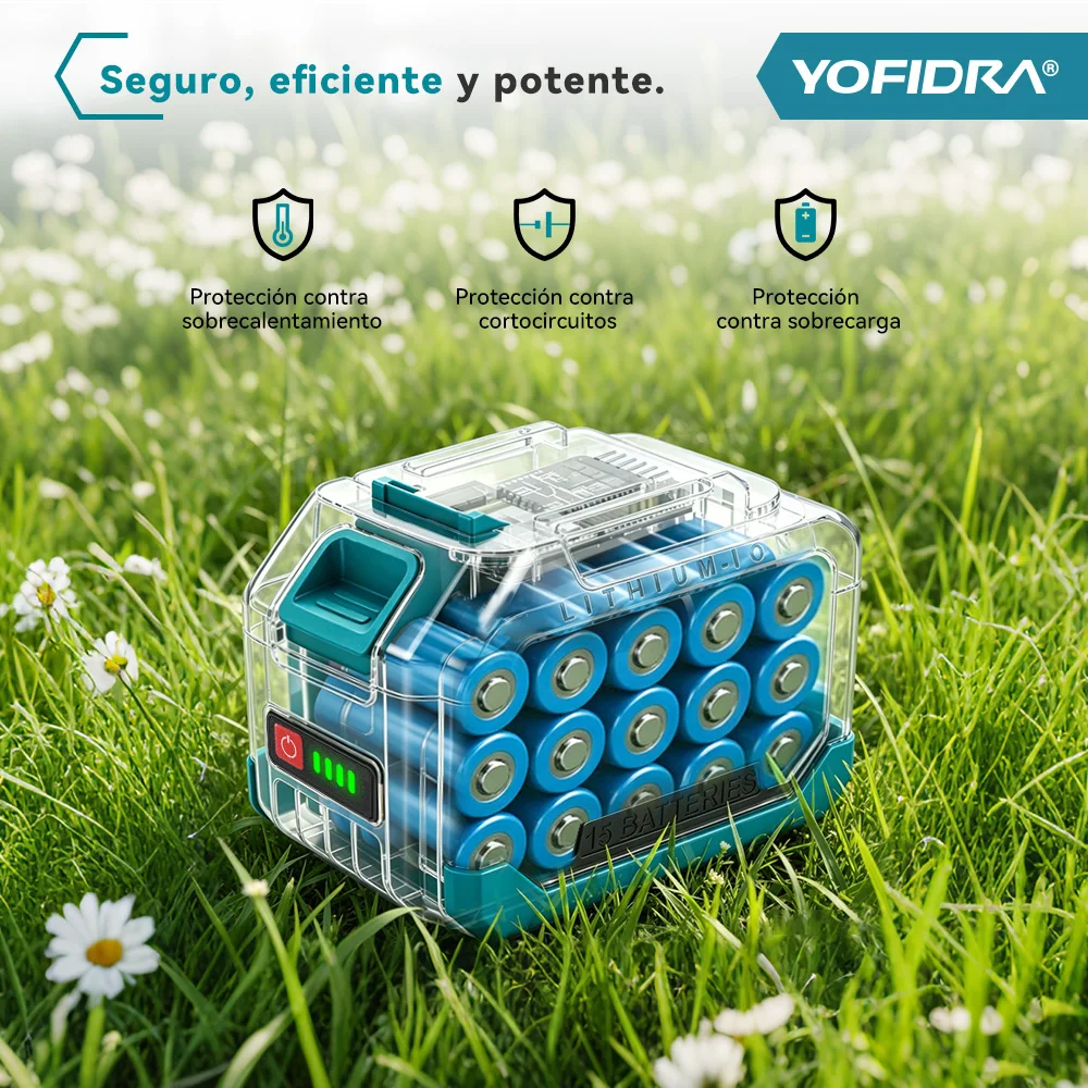 YOFIDRA 2 en 1, 350M/S, Ventilador Turbo Eléctrico sin Escobillas, Sopladores de Aire Inalámbricos, Ventilador de Chorro, Herramientas Eléctricas de Succión y Soplado de Hojas y Nieve para Batería Makita 21V