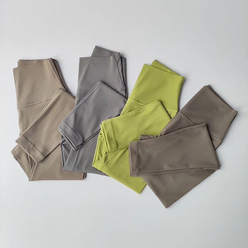 Leggings deportivos de alta gama para mujer, sensación desnuda, pantalones de Yoga de entrenamiento suave, medias de gimnasio energéticas para correr