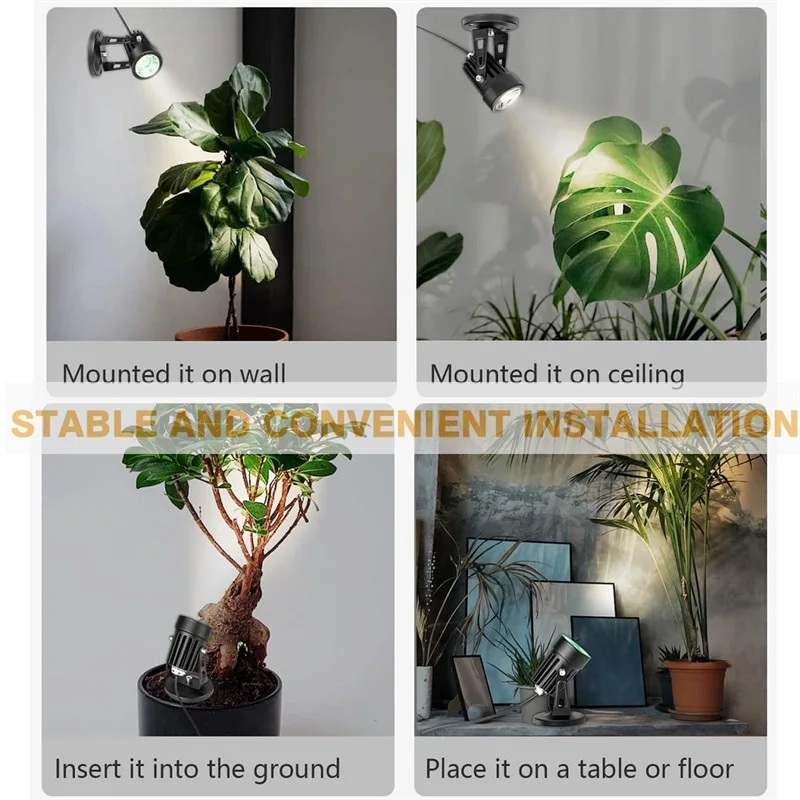 Foco de luz LED para interiores, Lámpara decorativa de 5W, regulable, para planta en maceta, para el hogar y la sala de estar