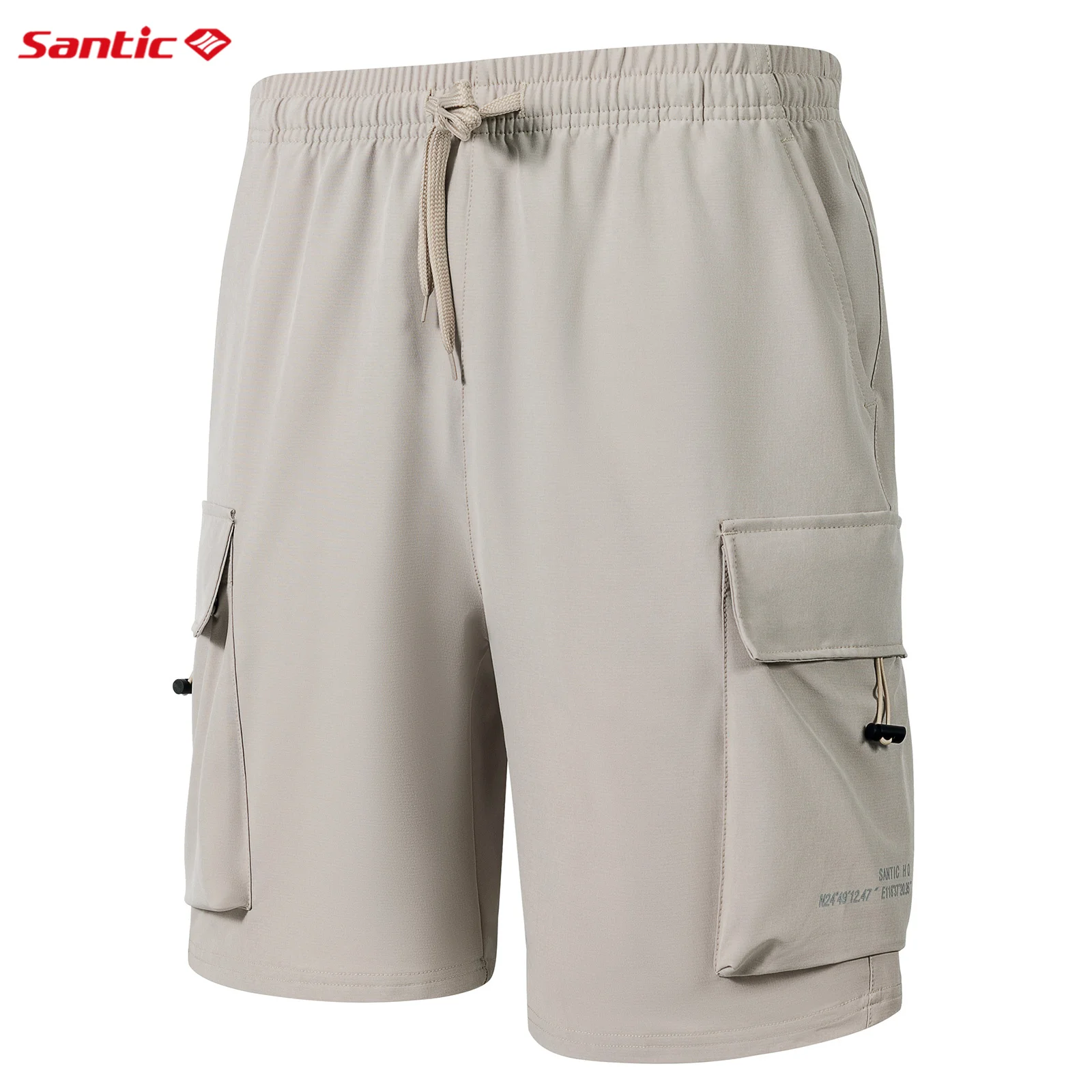 Santic, pantalones cortos de verano para ciclismo de descenso para hombre, pantalones cortos reflectantes informales para bicicleta de montaña, pantalones cortos de secado rápido para ciclismo KM24C05188