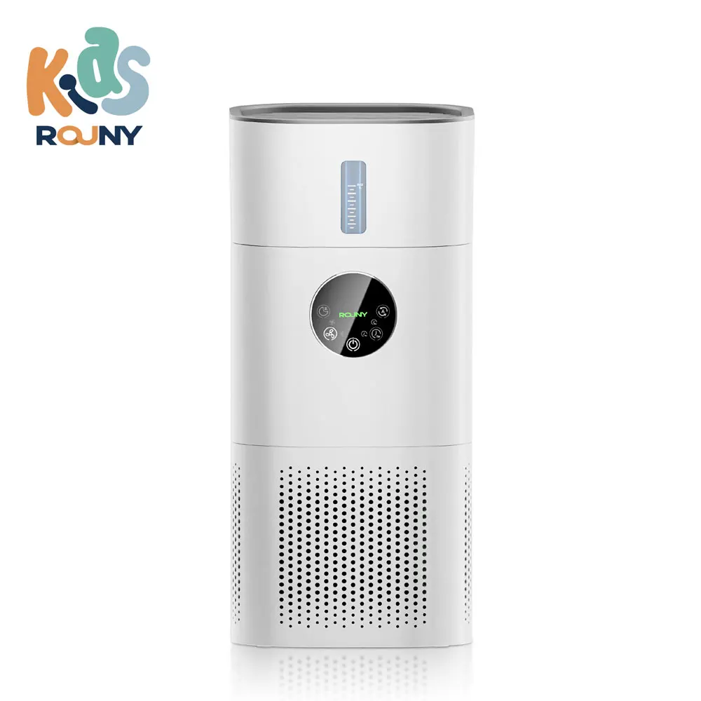 ROUNY Purificador y humidificador de aire, aparato multifunción 2 en 1, humidificación desodorizante y sin niebla, blanco