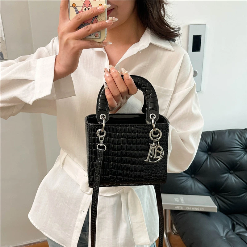 Elegante Bolso Bandolera de Cuero para Mujer, Bolso de Hombro de Diseñador de Lujo, Bolso Tote Clásico, Bolsos de Pañales Elegantes para Damas