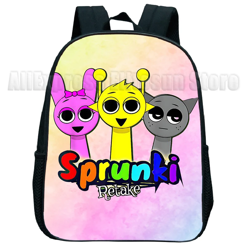 Sprunki Mochila para niños de guardería Incredibox Mochila de dibujos animados para niños y niñas Mochila Infantil Mini mochilas para niños