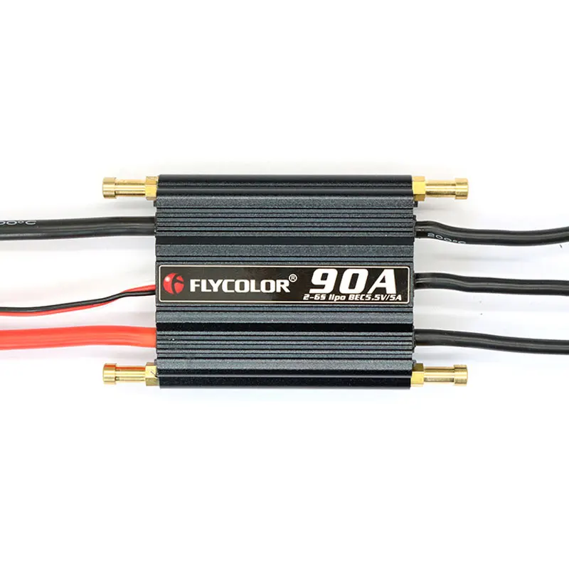 Controlador de Velocidad ESC Flycolor sin Escobillas 50A 70A 90A 120A 150A 2-6S Lipo BEC 5.5V/5A para Barco RC