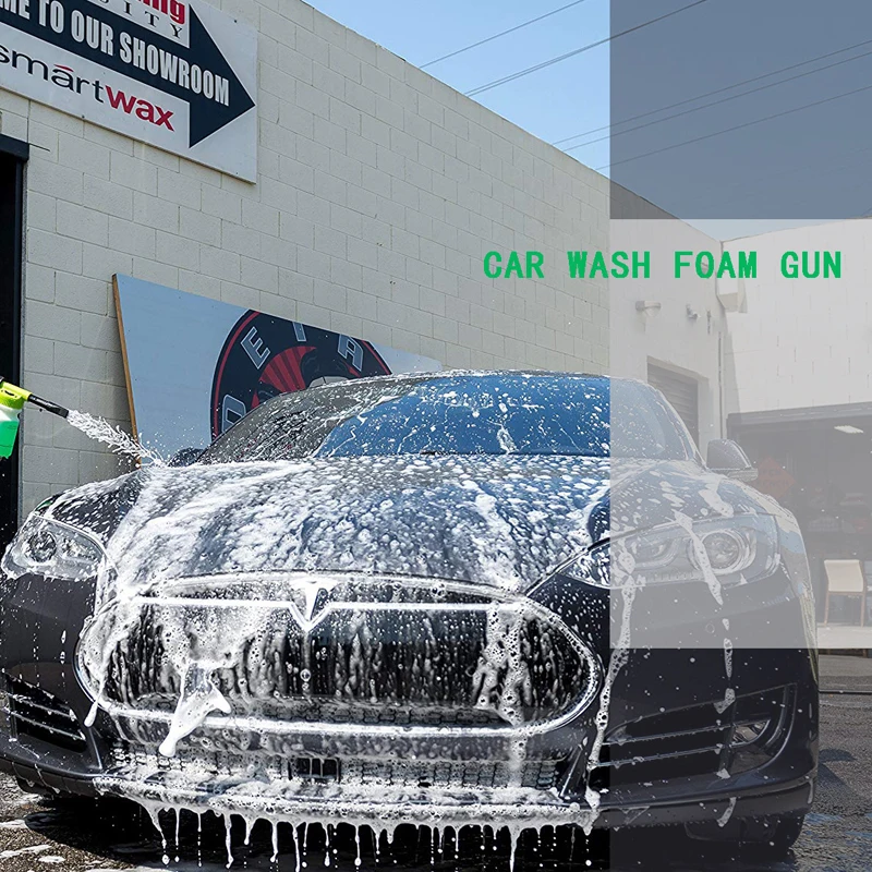 Boquilla de espuma para lavadora de coche ajustable, 1L, pistola de espuma para lavado de coches, olla de espuma de limpieza, lanza, jabón de agua, pulverizador de champú, pistola de espuma en aerosol