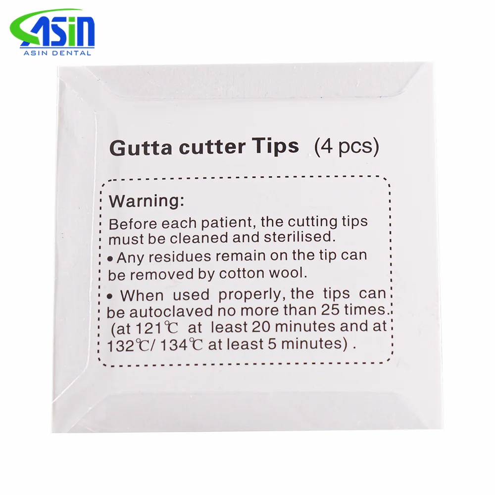 4 unidades/paquete Puntas de corte de gutapercha dental calentables para endodoncia