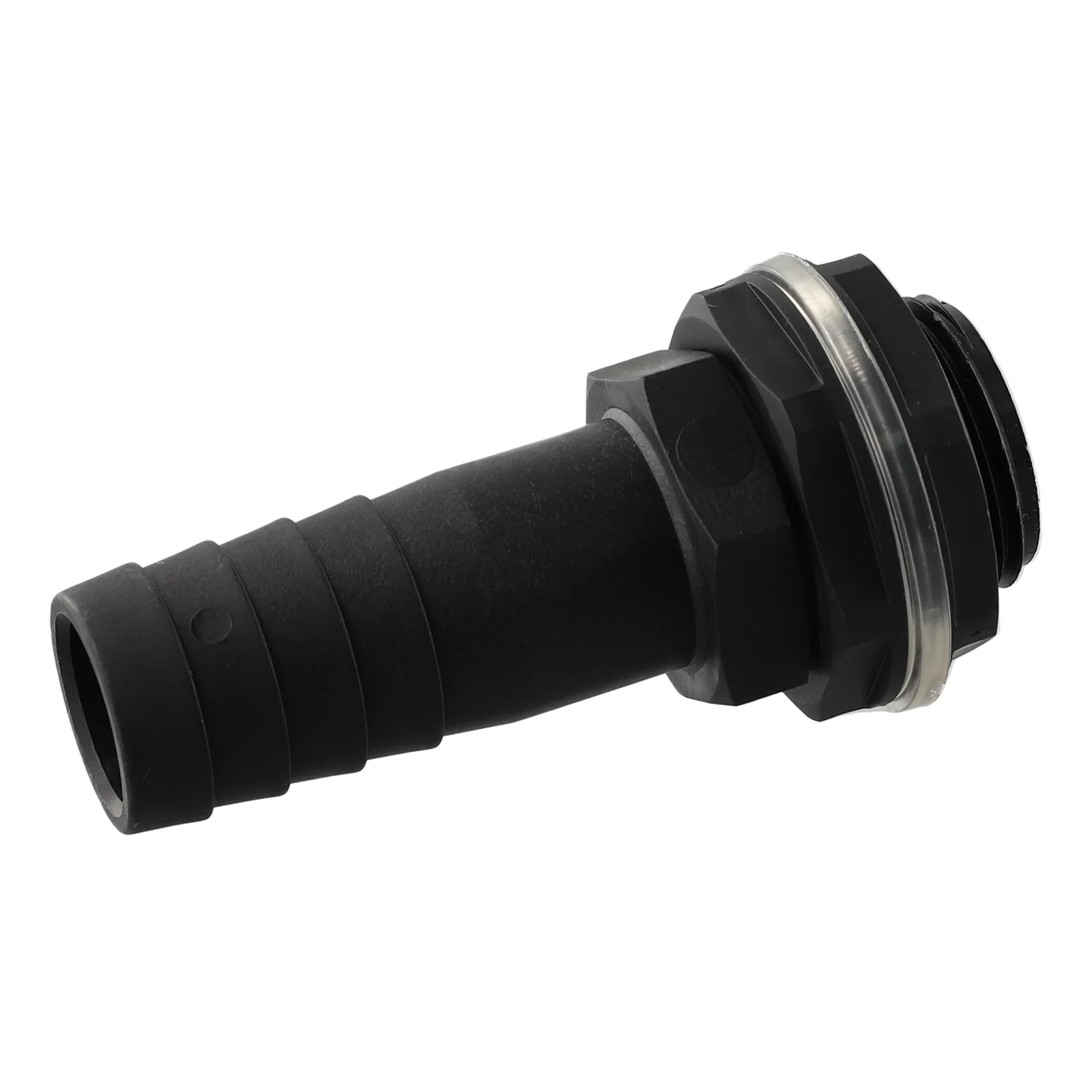 Conector de desbordamiento de tanque de agua de 1 pulgada con tuerca y arandela, se adapta a tubería de desbordamiento de 1 pulgada para tubería de jardín, sistema de riego por goteo