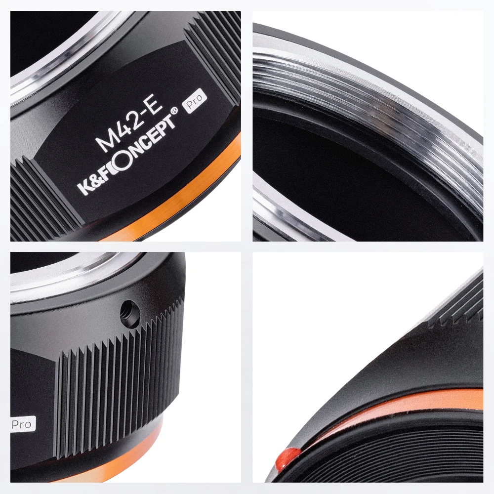 Adaptador de Montura de Lente K&F CONCEPT para Lentes M42 a Cámaras Sony NEX E, Compatible con Sony Alpha NEX-7, NEX-6, NEX-5N, NEX-5, NEX-C3, NEX-3, A7R