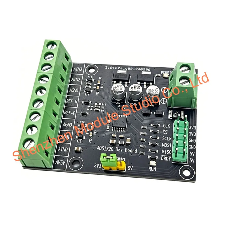 Módulo ADC de Alta Precisión de 24 Bits ADS1220, Compatible con Sensor de Puente, Medición de Temperatura, Termopar, RTD, Sensor de 2/3/4 Hilos