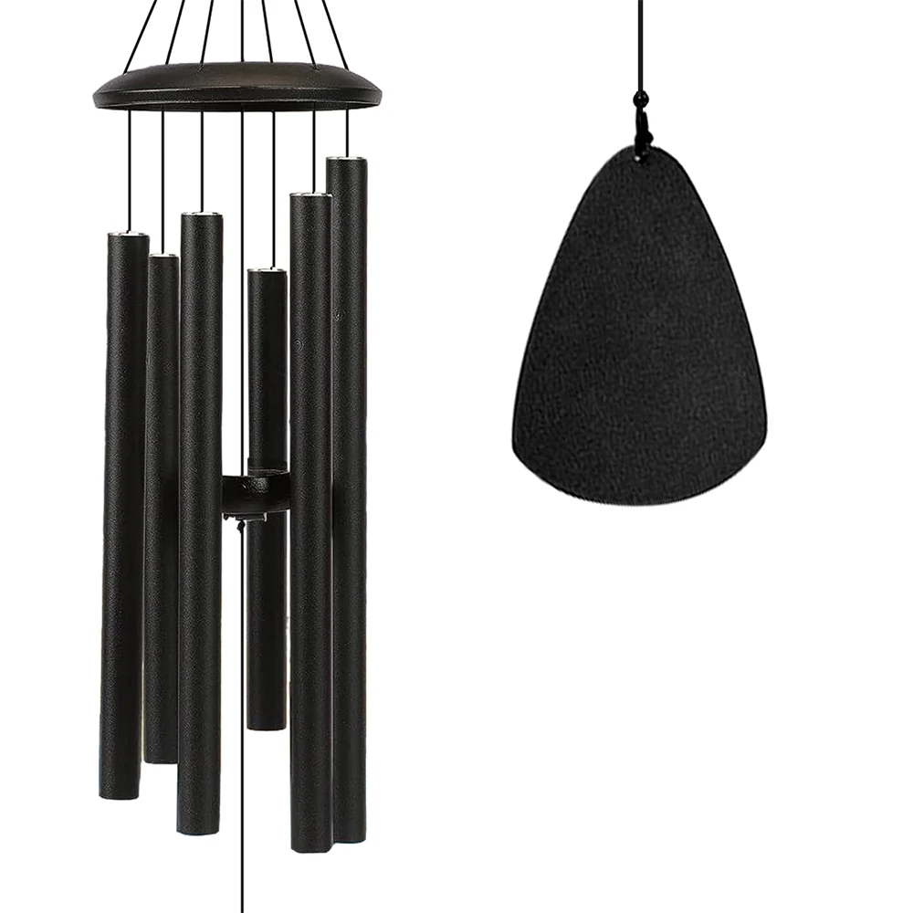 Campanas de viento para exteriores de 26 pulgadas, crea una atmósfera para decoración al aire libre de granjas, terraza, jardines, porche delantero y balcones