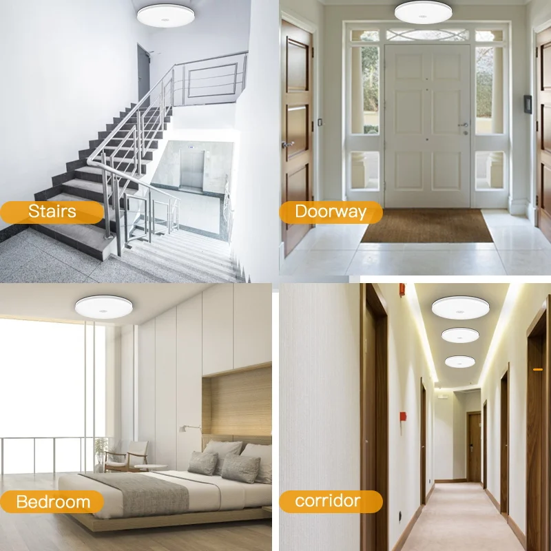 Lámpara de techo Led con Sensor de movimiento 110-220V lámpara de habitación inteligente infrarroja humana 20W 40W lámparas de techo para entrada balcón pasillo