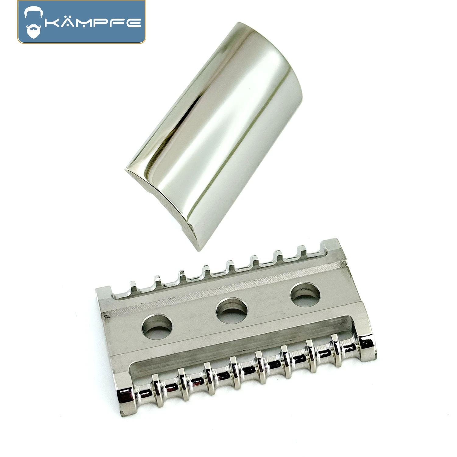Cabezal de afeitadora de seguridad de aleación de titanio KAMPFE, fresado CNC, regalo de maquinilla de afeitar para hombres