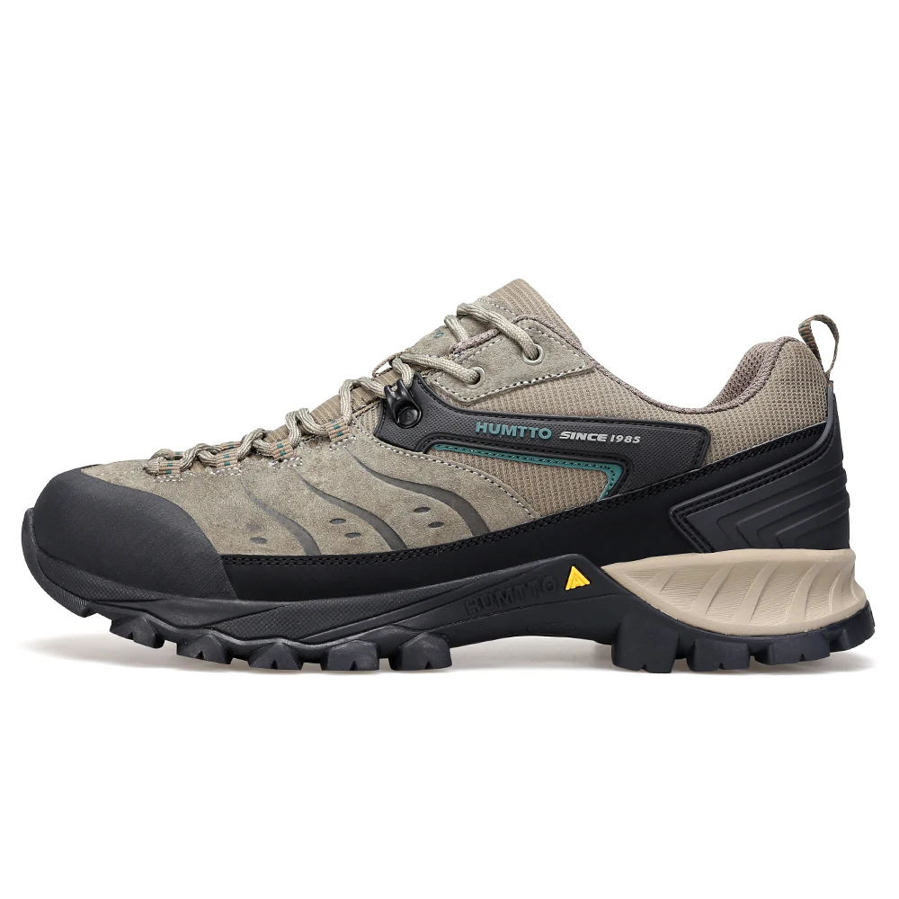 HUMTTO-zapatillas de deporte al aire libre para hombre, Botas de senderismo de cuero genuino, diseñador de lujo, escalada, Trekking, deportes de seguridad, zapatos de trabajo