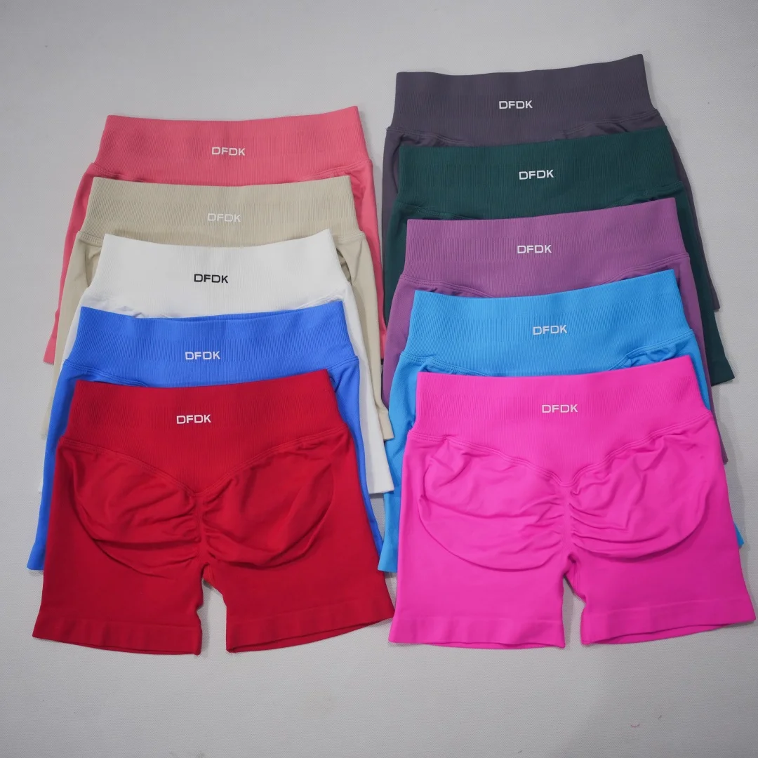 DFDK 2026 Nuevos Shorts de Yoga para Mujer con Efecto Push-Up, Cintura Alta, Levanta Glúteos, a Prueba de Sentadillas, para Gimnasio, Entrenamiento, Running y Fitness